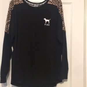 VS PINK Varsity Jersey leopard/cheetah print